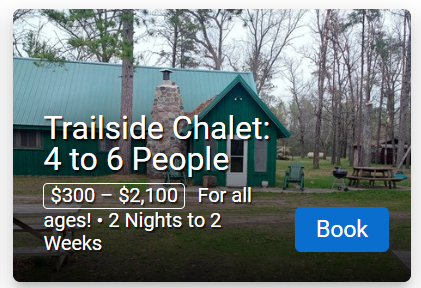 trailside chalet 4 to 6 people