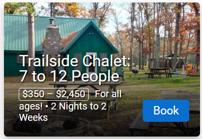 trailside chalet 7 to 12 people